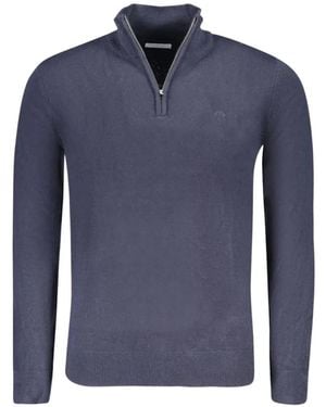 North Sails Quarter-Zip Stand-Up Collar Jumper - Blue
