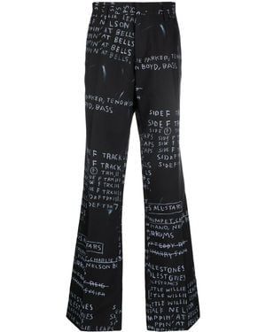 MISBHV Discography Flared Trousers - Black