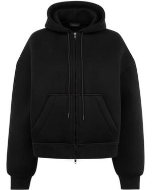 Wardrobe NYC Bonded Zip-Up Hoodie - Black