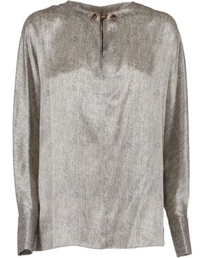Antonelli Top Con Detalle De Cadena - Gris