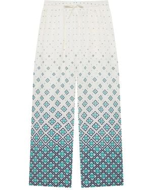 CASABLANCA Jacquard Gradient Silk Trousers - ブルー