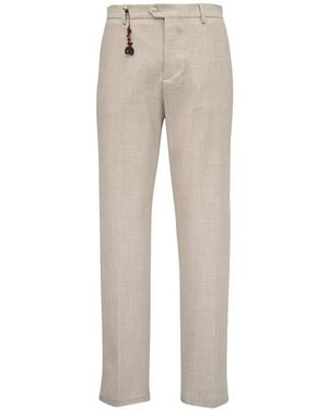 Marco Pescarolo Wool-Crepe Trousers - Natural