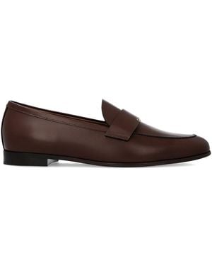 Max Mara Regent Leather Loafers - Brown