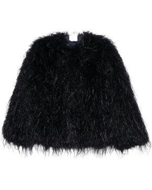 forte_forte Faux-Fur Coat - Black
