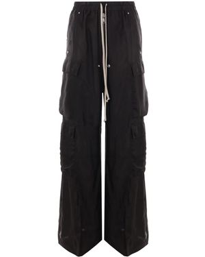 Rick Owens Pantaloni cargo neri gamba larga - Nero