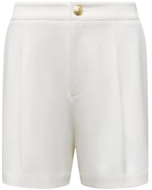 L'Agence Pantalones Cortos Saige Con Pinzas - Blanco