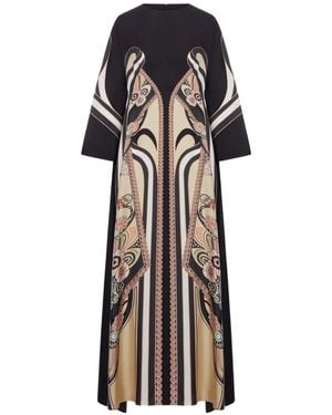 La DoubleJ Crew-Neck Silk Dress - White