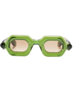 Paloceras Geometric-Frame Sunglasses - Green