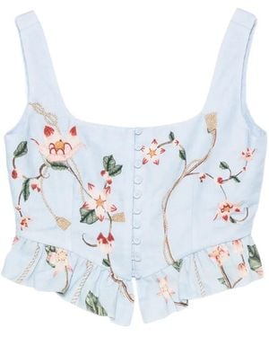 Agua Bendita Haut Crop Eslabon Navegante - Blue