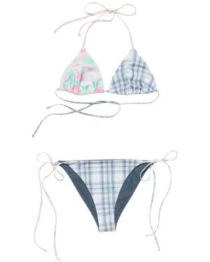 Acne Studios Flower Check Bikini - White
