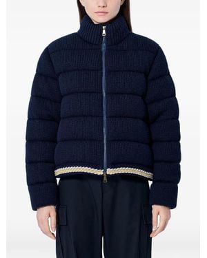 Moncler High-Neck Padded Jacket - Blue
