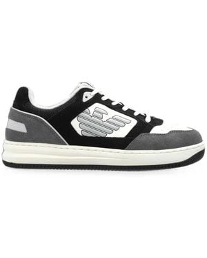 EA7 Logo-Patch Sneakers - White