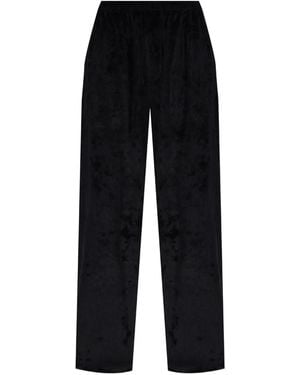 Balenciaga Corduroy Wide-Leg Trousers - Black