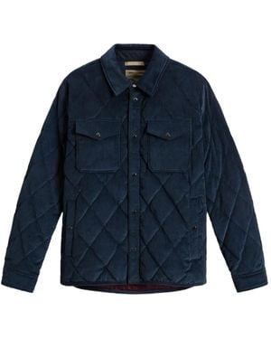 Woolrich Corduroy Quilted Shirt Jacket - Blue