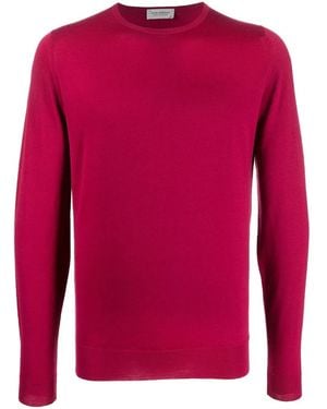 John Smedley Round-Neck Knit Jumper - Pink