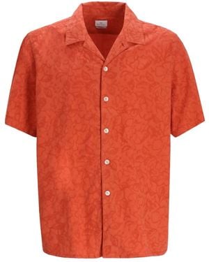 Paul Smith Overhemd Met Bloemenprint - Oranje