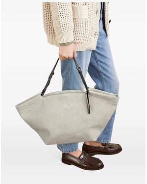 Brunello Cucinelli Suede Tote Bag - Blue