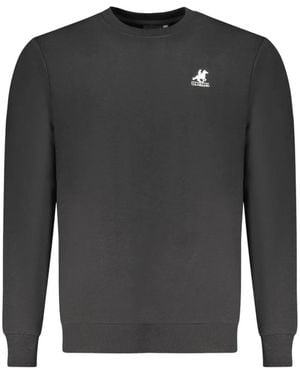 U.S. Grand Logo-Embroidered Crew-Neck Sweatshirt - Grey