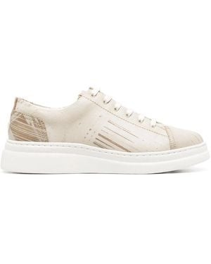 Camper Sneakers Met Abstract Patroon - Wit