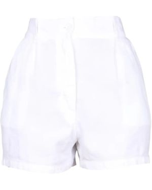 Aspesi Bermudas Con Bolsillos Plisados - Blanco