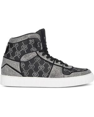 Philipp Plein Carson Monogram Trainers - Brown