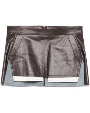Rick Owens Fog Cutoff Mini-Rok - Grijs