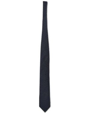 ZEGNA Palm-Tree-Print Silk Tie - White