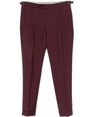 Berwich Pinstriped Trousers - Red
