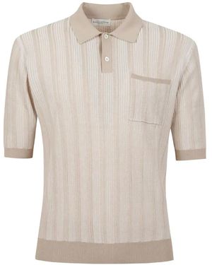 Ballantyne Pocket Ribbed Polo Shirt - White
