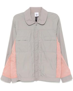 Stain Shade Paneled Windbreaker - Gray