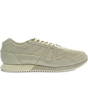 Product Of New York Grand Perforated Leather Trainers - Grey