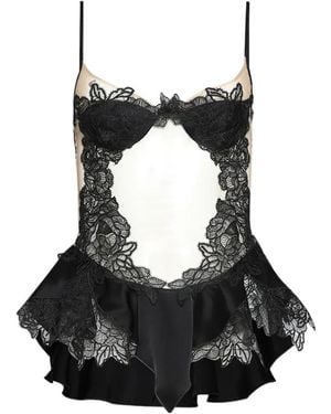 David Koma Lingerie Top - Black