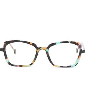 L.A. EYEWORKS Occhiali Con Montatura Geometrica - Marrone