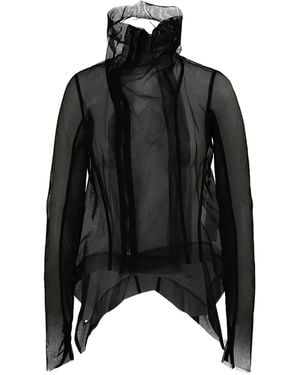 Rick Owens Naska Tulle Biker Jacket - Black