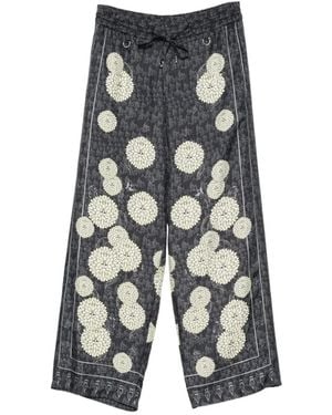 John Richmond Floral-Print Drawstring Trousers - White
