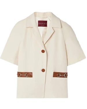 Gucci Horsebit-Detail Jacket - White