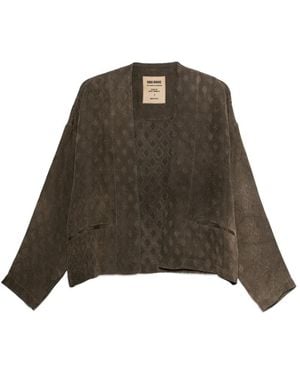Uma Wang Diamond-Pattern Jacket - Green
