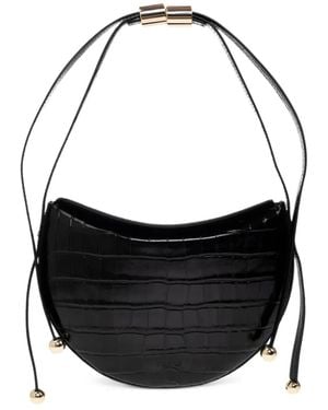 Furla Borsa A Spalla Moonstone Piccola Effetto Coccodrillo - Nero
