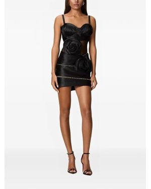NORINA ST Feyla Floral-Appliqué Tank Top And Skirt Set - Black