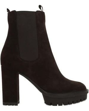 Gianvito Rossi スエード アンクルブーツ - ブラック