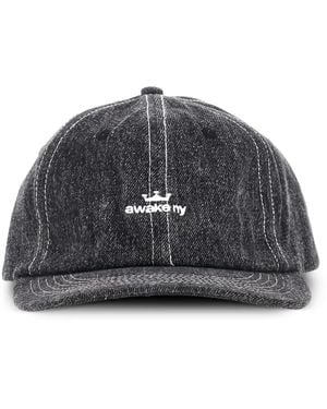 AWAKE NY Baseballkappe aus Denim mit Logo - Grau