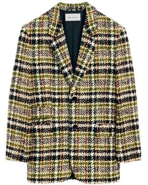 Ami Paris Single-Breasted Tweed Jacket - Green