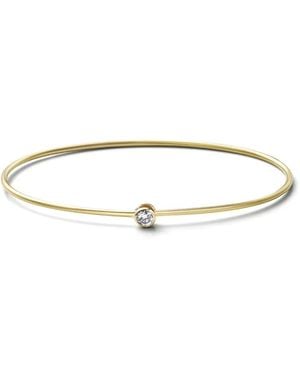 Shihara 18Kt One Stone Hoop Diamond Bracelet - White