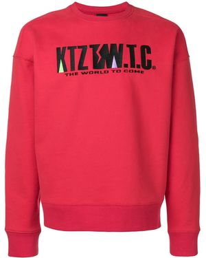 KTZ エンブロイダリー スウェットシャツ - レッド