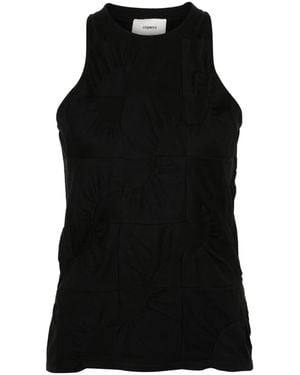Coperni Gathered-Detail Tank Top - Black