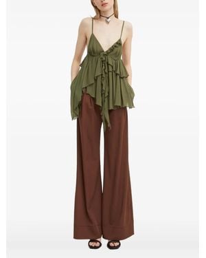 Aniye By Ruffled Asymmetric Top - Green
