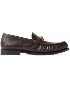 Versace Adrian Leather Loafers - White