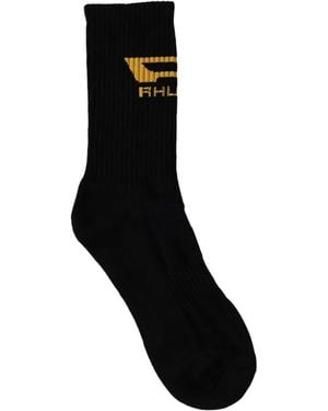 Rhude Campione Logo Socks - Black