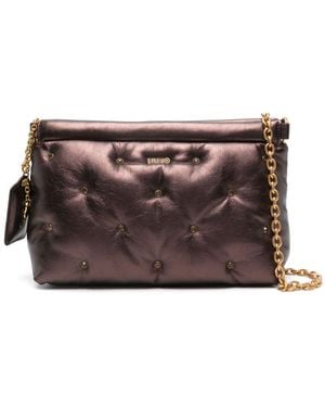 Liu Jo Padded Faux Leather Clutch - Brown