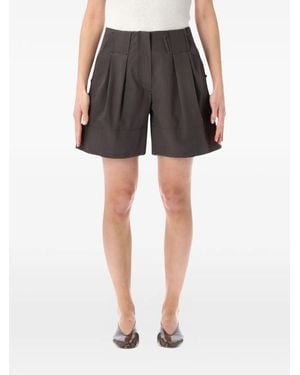 Low Classic Bermudas Anchas Con Pinzas - Negro